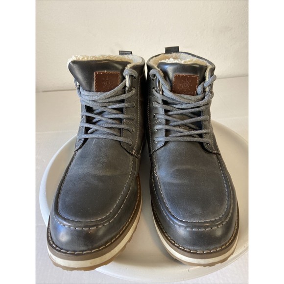 GLOBALWIN Mens Classic Lace Up Winter Water Resistant Chukka Boots Gray Size 12 main image 11